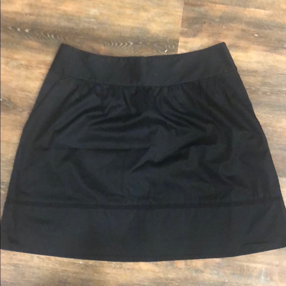 Loft black A-line skirt